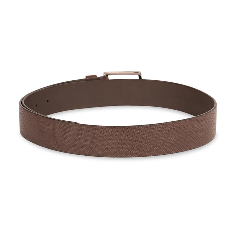 UNITED COLORS OF BENETTON Men Leather Non Reversible Belt - Brown, S 80Cm | Casual Wearability | Pin Closure | 28-32 Waist Size | Solid Pattern