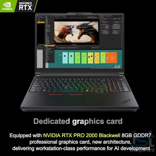 Lenovo ThinkPad P16 Gen 3 Mobile Workstation Laptop (16" 4K+ UHD+, NVIDIA RTX PRO 2000 Blackwell 8GB, Intel Core Ultra 7 255HX, 64GB DDR5, 2TB SSD) for Engineer, Designer, 2x Thunderbolt 5, Win 11 Pro
