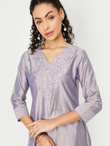 Max Women's Rayon Kurta Set (CTKST42028_Lilac