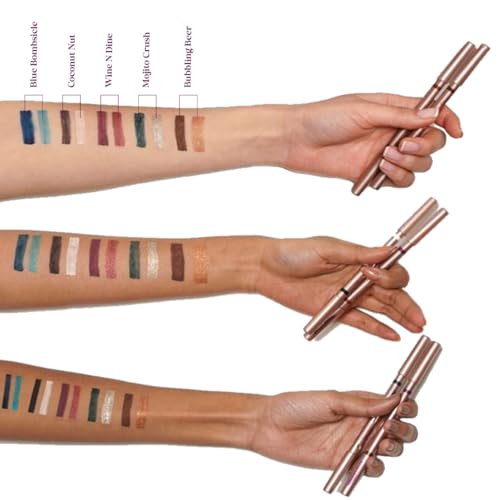 Typsy Beauty Double-Ended Eyeliner & Eyeshadow | Matte & Metallic Creamy Dual-Ended Eyeliner Pencil | One Swipe Application | Long-Lasting & Waterproof | Available in 5 shades | 2g (Blue Bombsicle 02)