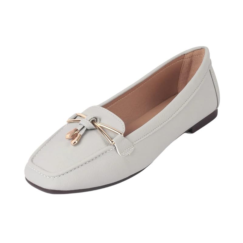 tresmode COYENT Grey Women's Casual Loafers in Size 2 UK / 35 EU