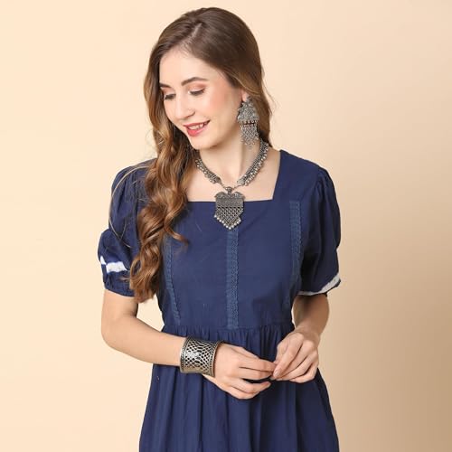 Globus Women Ethnic Dresses (GS567395_Blue_3XL