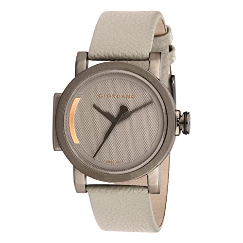 Giordano Dapper Collection Analog Watch for Men and Leather Strap Wrist Watches for Men for Casual & Formal Wear - GD-4063