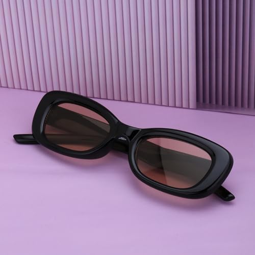 Carlton London Black Toned with Polycarbonate UV Protected Lens Rectangle Sunglass for women
