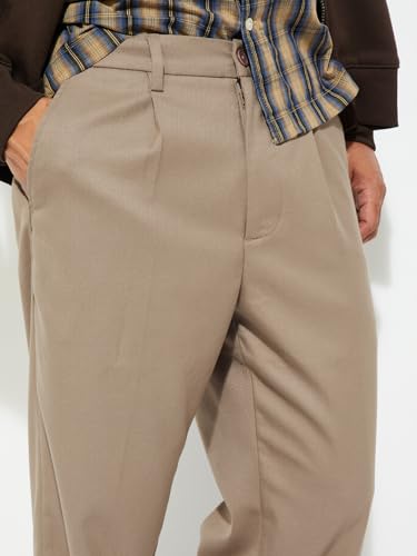 URB_N Men Solid Relaxed Fit Trousers