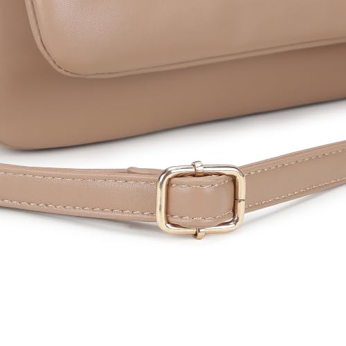 Fastrack Poppy Beige Sling | Beige | Faux Leather Crossbody Bag | Spacious Compartment with Organizer Pockets | Adjustable Strap | Coin Pocket Charm | Zipper & Magnetic Flap Closure