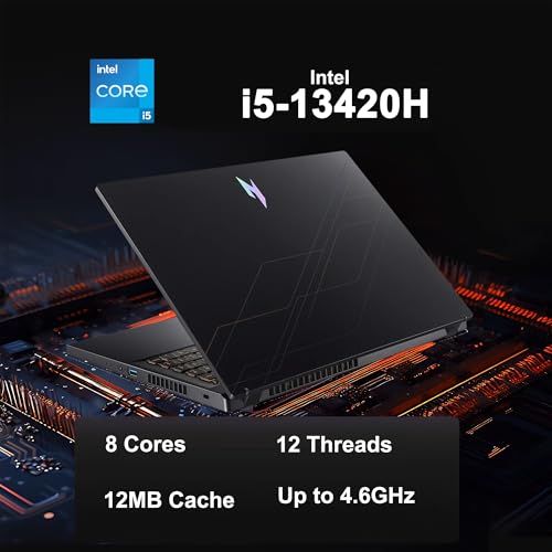 acer Nitro V 15 Gaming Laptop 15.6" FHD IPS 165Hz Intel 8-core i5-13420H 16GB RAM 512GB SSD GeForce RTX 5050 GDDR7 DLSS4 (Up to 440 AI Tops) Backlit Thunderbolt WiFi6 Win11 ICP Hub