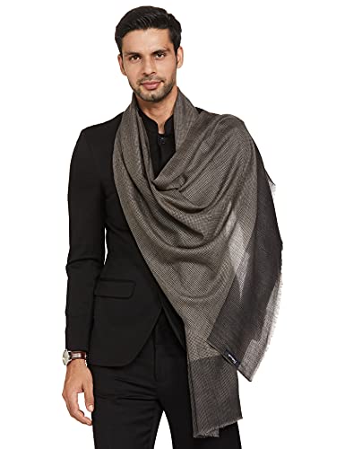 Pashtush Mens Cashmere - Wool, Reversible Muffler, Dapper Grey