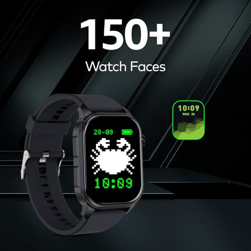 Itel Alpha 51.05mm (2.01") LED Display SmartWatch, 500 Nits Brightness, 7 Days Battery Life, Bluetooth Calling Along with Multisport Modes Smart Watch, IP67 Waterproof (Black)