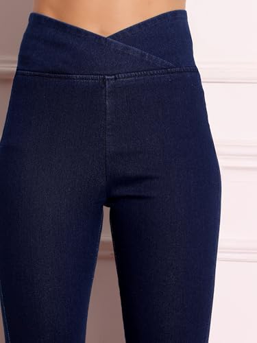 Miss Chase Women's High Rise Regular-Length Stretchable Denim Pull Up Bootcut Shaping Jeans (MCSS18DEN02-19-359-38, Rich Blue, 38)