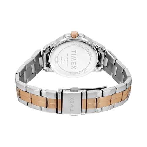 TIMEX Analog Watch for Women with Black Dial & Multicolor Stainless Steel Bracelet Band - Water Resistant Women's Wrist Watches -TWEL232SMU05