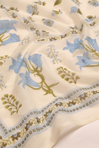 Soch Womens Blue Cotton Botanical Chikankari Embroidered Salwar Suit