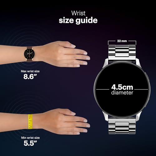Noise Vortex Plus 1.46” AMOLED Display, AoD BT Calling, Sleek Metal Finish, 7 Days Battery Life, All New OS and with 100+ Watch Faces & Health Suite (Metal Black)