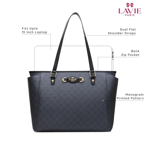 LAVIE PARIS Women's Adele 15 Inch Laptop Tote Handbag | Tote Bag for Work | Ladies Purse | Stylish Shoulder Bag | Gift for Women