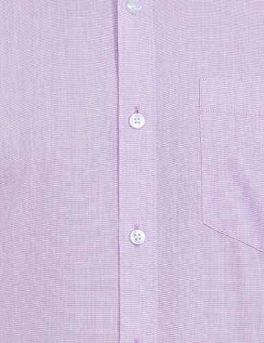 Amazon Brand - Symbol Men's Cotton Rich Formal Shirt | Plain | Full Sleeve - Regular Fit (Available in Plus Size) (Lilac_46)