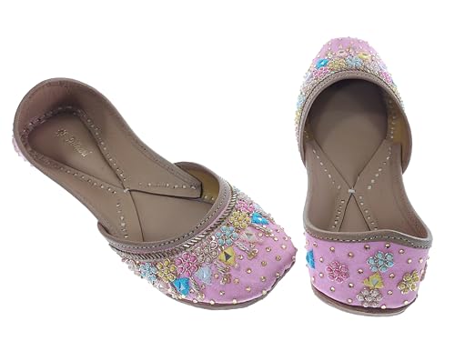 Fulkari Formal Shoes for Women – Elegant & Comfortable Office Wear, Stylish Leather Finish, Cushioned Insole, Ideal for Work, Business Meetings & Formal Events (Pink Gold,Size-5)