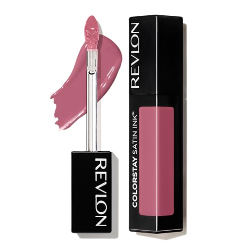 Revlon ColorStay Satin Ink Liquid Lipstick, Longwear Rich Lip Colors, Formulated with Black Currant Seed Oil, 008 Mauvey, Darling, 0.17 fl oz