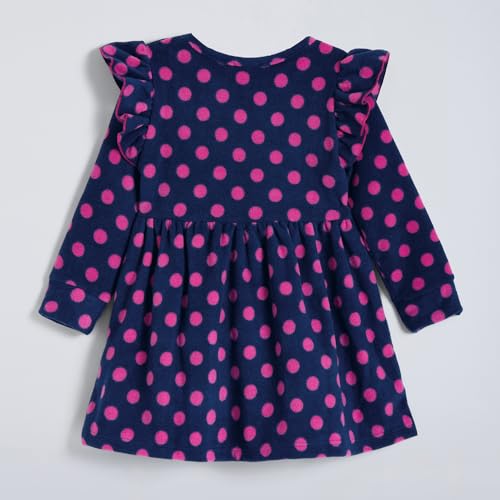 Hopscotch Girls Full Sleeves Blue 2-Pc Polka Dot Bow Applique Legging Set For Age (3-4 Years)