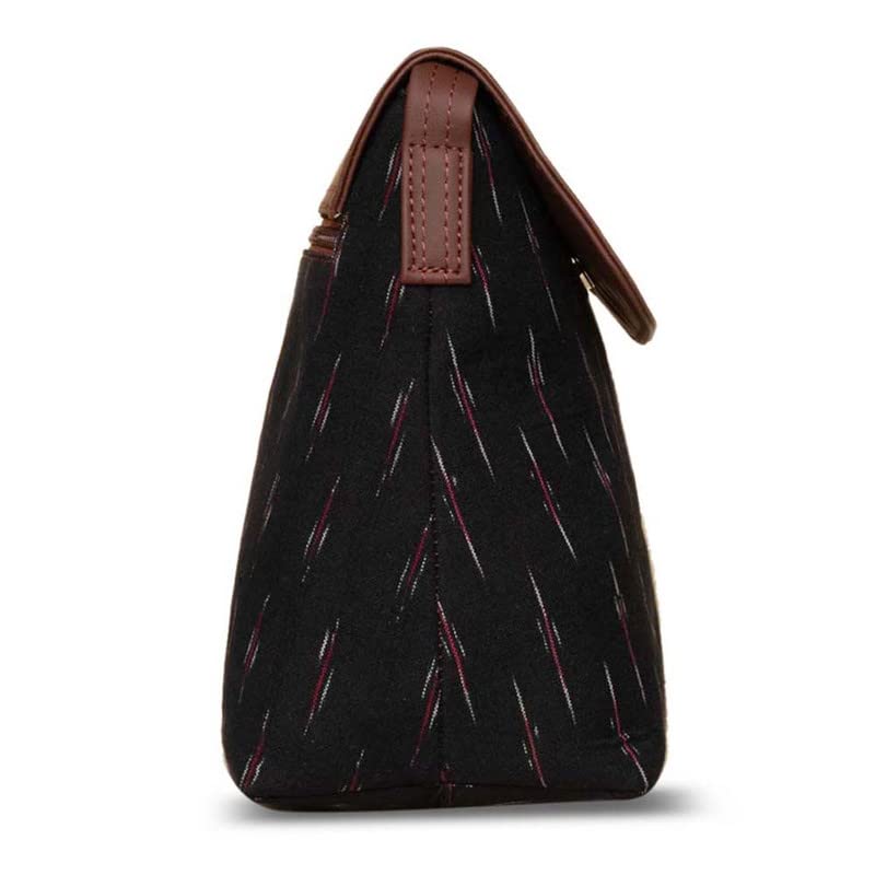ZOUK Flap Sling Bag | Crossbody Bags for Women | Women's Handbags | Stylish | Vegan Leather Evening Bag | Travel & Office Use | Purse and Wallet | Ikat GreRed Print