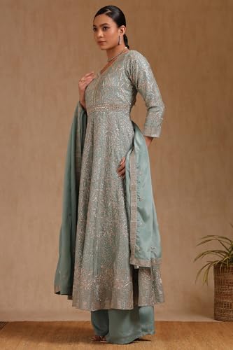 Soch Women's Polyester Salwar Suit (OWS5CD21895_Sea Green