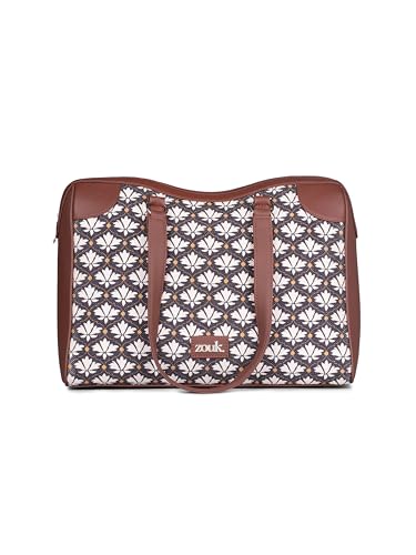 ZOUK Conference Office Bag | Padded Laptop Compartment up to 14 inch | Stylish Tote Bags for Women | Big Size Handbag for Office & Travel Use | Water-Resistant | Bidri Kaiser