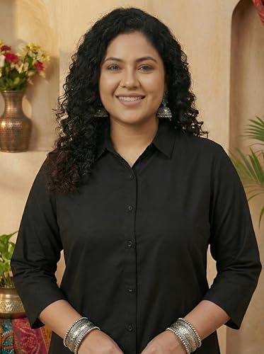 Angoori Fashion Women Solid Formal Shirt |Rayon Fabric |Plus Size Shirt for Women| (S-10XL)