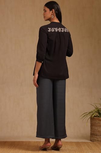 Soch Womens Grey Solid Palazzo