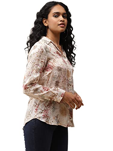 Label RITU KUMAR Ecru Floral Printed Shirt