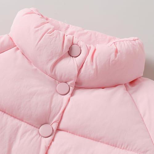 Hopscotch Girls Full Sleeves Solid Print Pink Long Coats For Ages (3-4 Years)