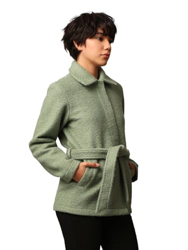 ONLY Women's Regular Fit Green Coat