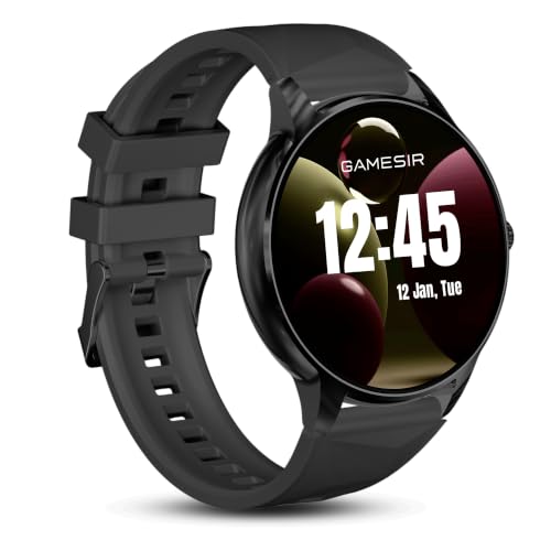 GameSir Active Rush Smart Watch for Men & Women, 1.27" Full Touch Display, Bluetooth Calling, Fitness Tracking, Message Notifications, Android & iOS Compaatible - (Black)