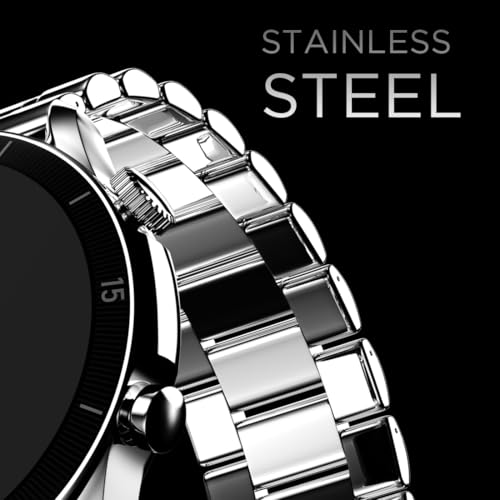 Fire-Boltt Legacy Luxury Round Smart Watch 1.43″ Super AMOLED,Bluetooth Calling,Wireless Charging,Voice Assistant,SpO₂ & Heart Rate Monitor,110+ Sports Modes,Metal Smart Watch for Men & Women - Silver