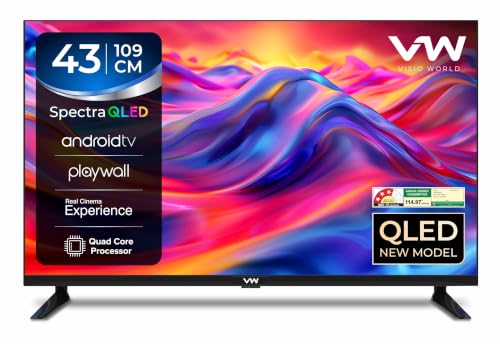 Visio World VW 109 cm (43 inches) Smartchoice Spectra Series Full HD Smart QLED Android TV VW43AQ3