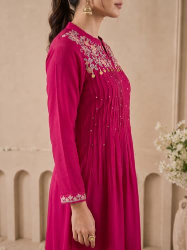 Varanga Fuchsia Bloom Women's kurta s Set