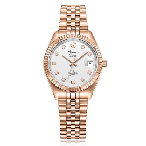 Alexandre Christie 5013LDBRGSL Women's Classic Quartz Watch 32mm