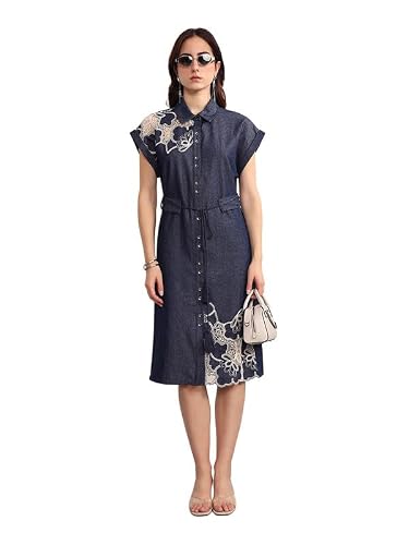 Kazo Indigo Midi Dress (Blue M)