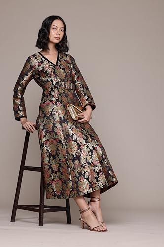 Aarke Ritu Kumar Black Yasmine Festive Long Dress