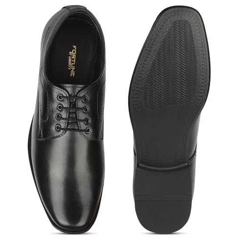 Liberty Fortune HML-54 Black Formal Lacing Derby Shoes for Men - 10