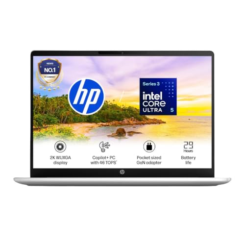 HP OmniBook 3 ● Intel Core Ultra 5 225U● 12 Tops● 16GB DDR5● 512GB SSD● 2K OLED●14''/35.6cm● 300nits● Win11● Office24● Silver● 1.4kg● ht0051TU● Lighter mini GaN Charger● Backlit● AI Laptop