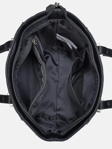 Solid Black Pu Handbag