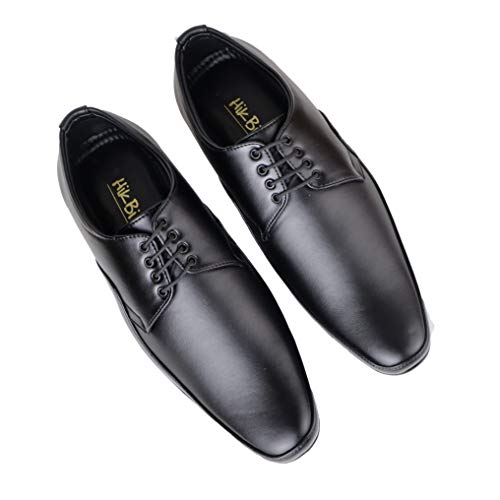 HIKBI Synthetic Leather Formal Shoes Derby for Men-Black_UK_7