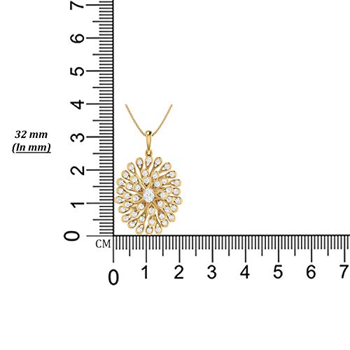 PC Jeweller 18k (750) Yellow Gold and Solitaire Pendant for Women