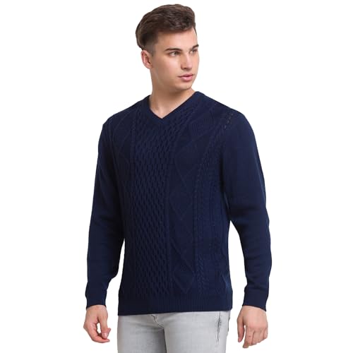 Colorplus Tailored Fit Blue Sweater for Men