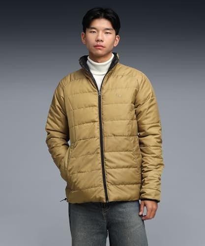 PUMA Men's A-Line Coat (633656_Black-Honey Butter