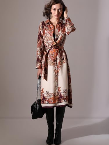 VERO MODA Women's Shirt Brown Dress