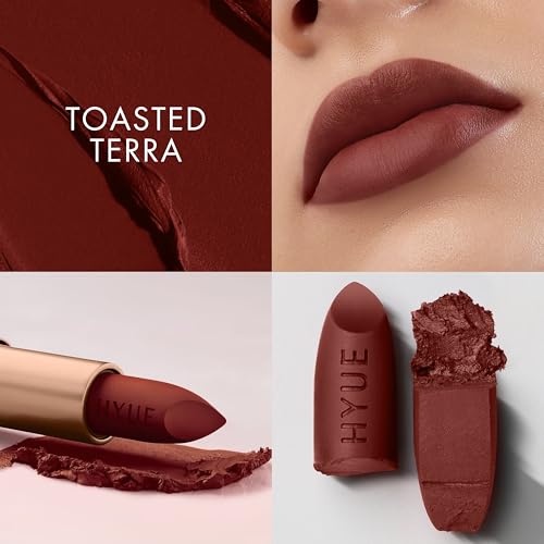 HYUE Velvette Kiss Gift Set | Feather Light & Powder Matte Finish | Long-Wear Intense Color | With Jojoba, Almond & Gooseberry Extracts (Browns)