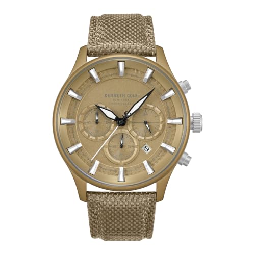 Kenneth Cole Quartz Analog with Brown Dial Brown Nylon Strap Watch for Men - KCWGO0058403MNW