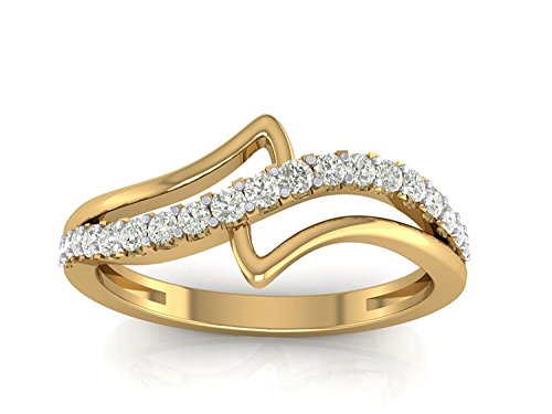 DISHIS 18KT Two Colour Gold and Diamond Ring for Women