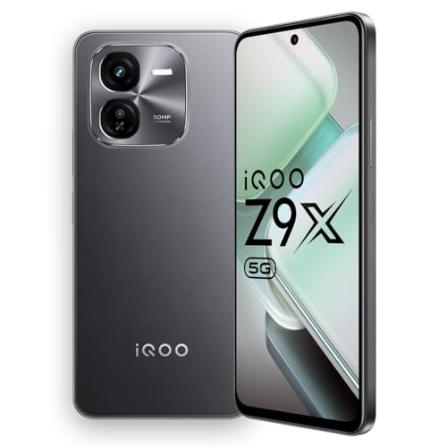 iQOO Z9x 5G (Storm Grey, 8GB RAM, 128GB Storage) | Snapdragon 6 Gen 1 with 560k+ AnTuTu Score | 6000mAh Battery with 7.99mm Slim Design | 44W FlashCharge