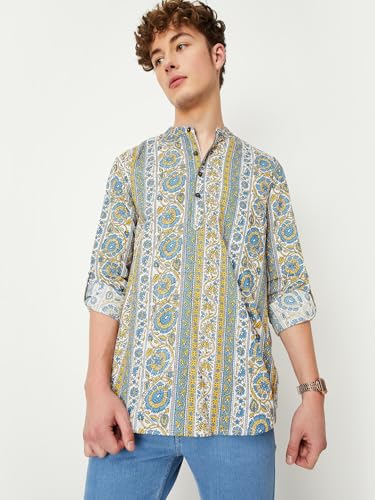 Max Mens Kurta,Yellow,S